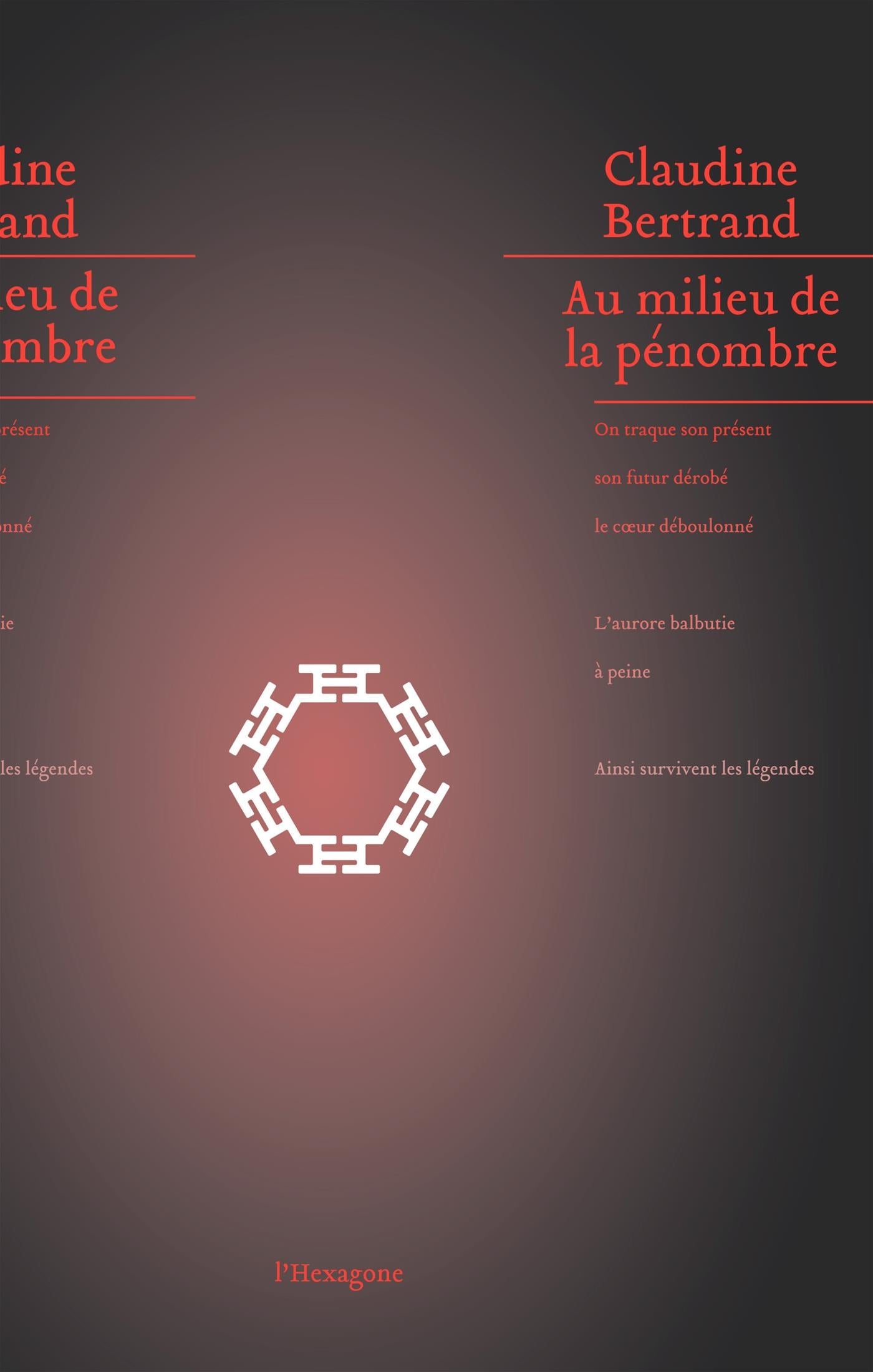 Couverture du livre de Au milieu de la pénombre - papier format