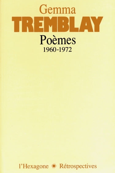 Couverture du livre de Poèmes 1960-1972 - papier format