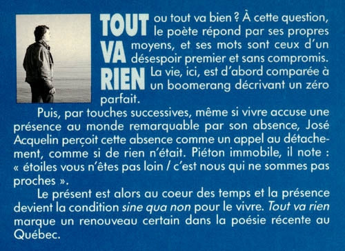 Couverture du livre de Tout va rien - papier format