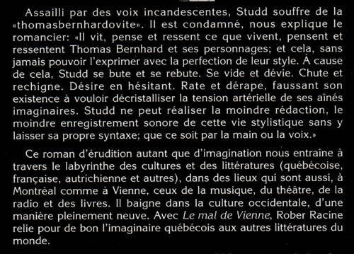 Couverture du livre de Le Mal de Vienne - papier format