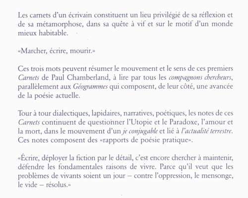 Couverture du livre de Témoin nomade : carnets I (1975-1981) - papier format