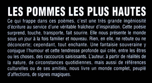 Couverture du livre de Les Pommes les plus hautes - papier format
