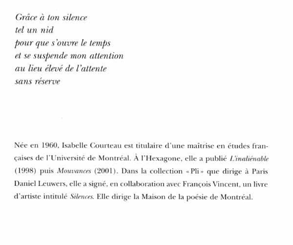 Couverture du livre de Ton silence - papier format
