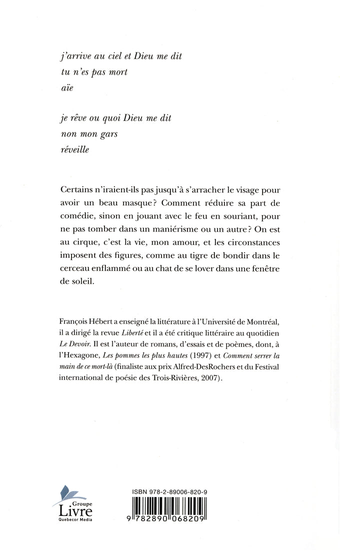 Couverture du livre de Poèmes de cirque et circonstance - papier format