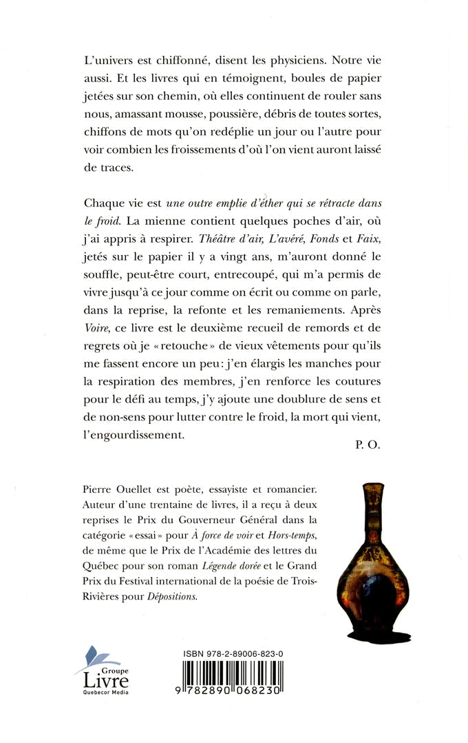 Une outre emplie d'éther qui se rétracte dans le froid – Recto-Verso
