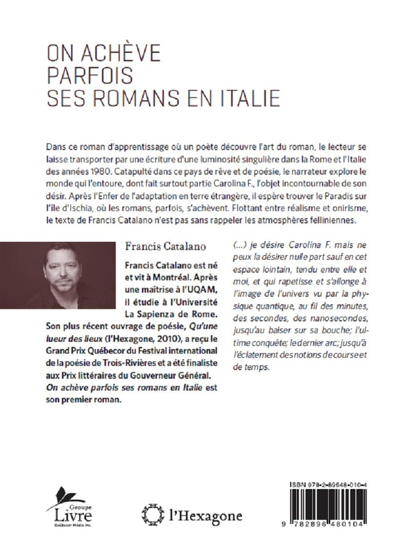 Couverture du livre de On achève parfois ses romans en Italie - papier format