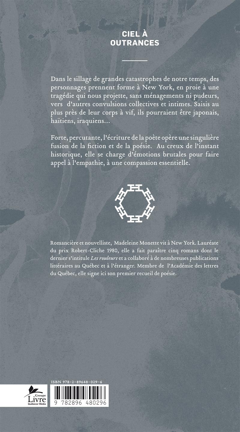 Couverture du livre de Ciel à outrances - papier format