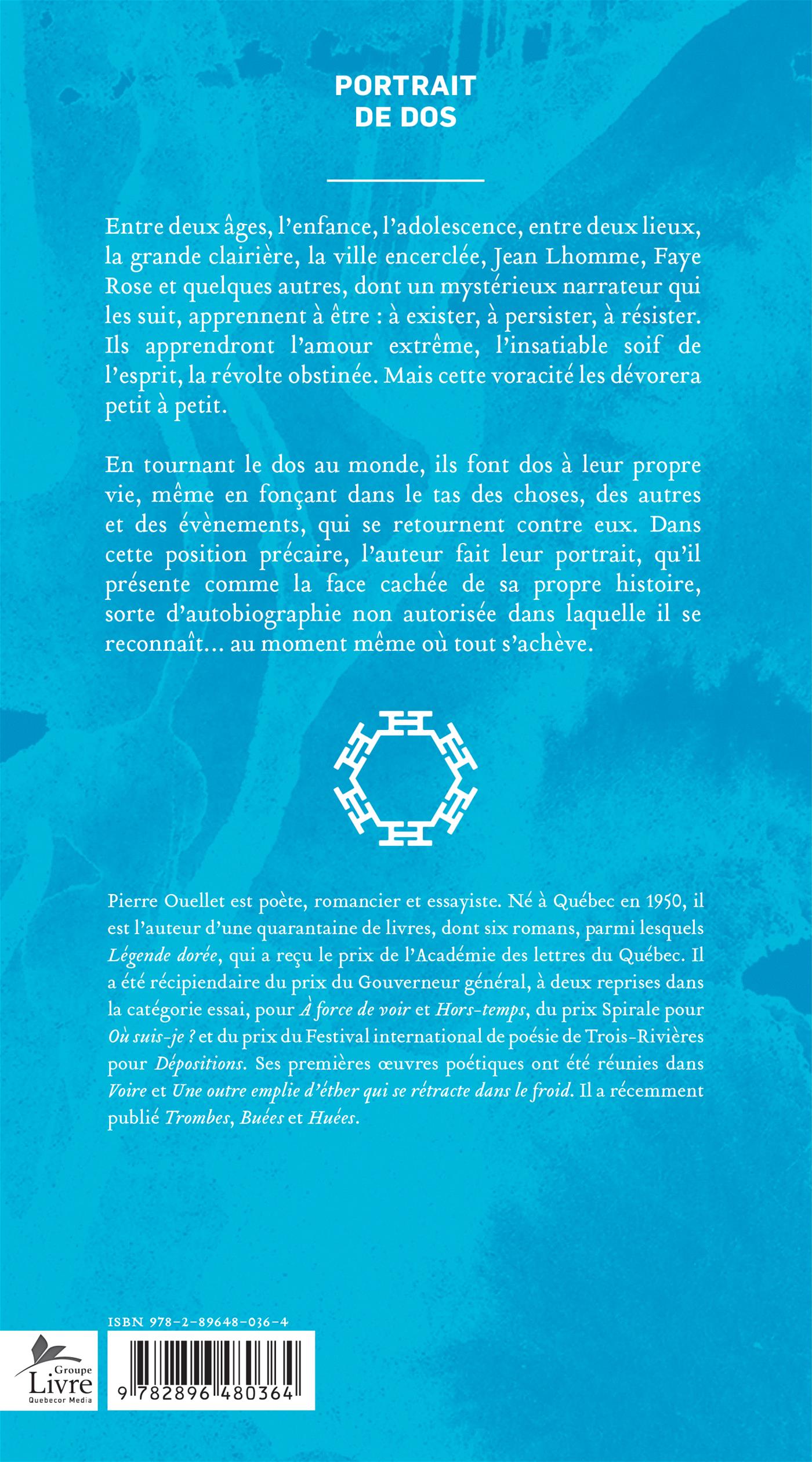 Couverture du livre de Portrait de dos - papier format