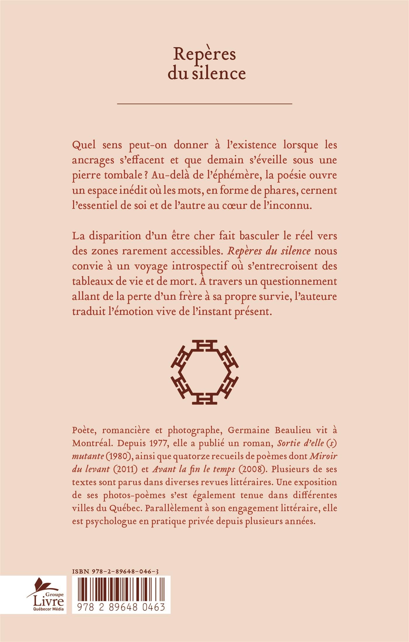Couverture du livre de Repères du silence - papier format