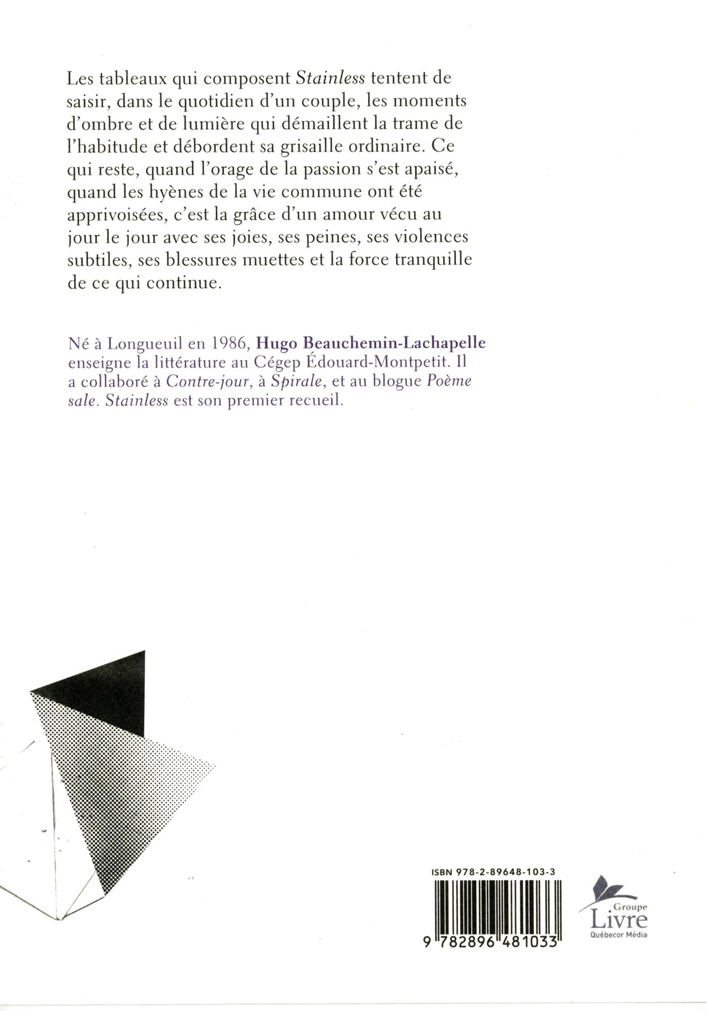 Couverture du livre de Stainless - papier format