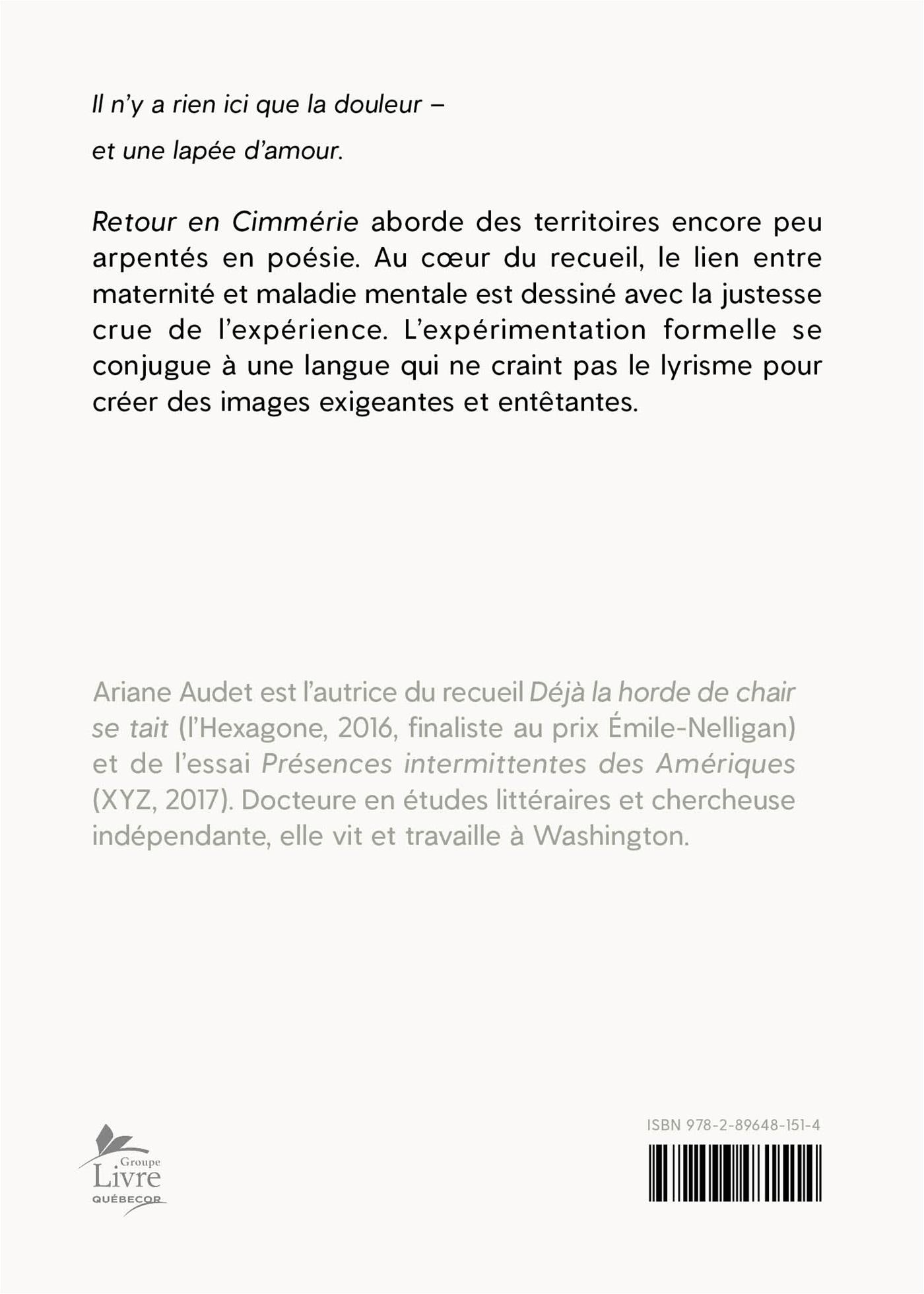 Couverture du livre de Retour en Cimmérie - papier format