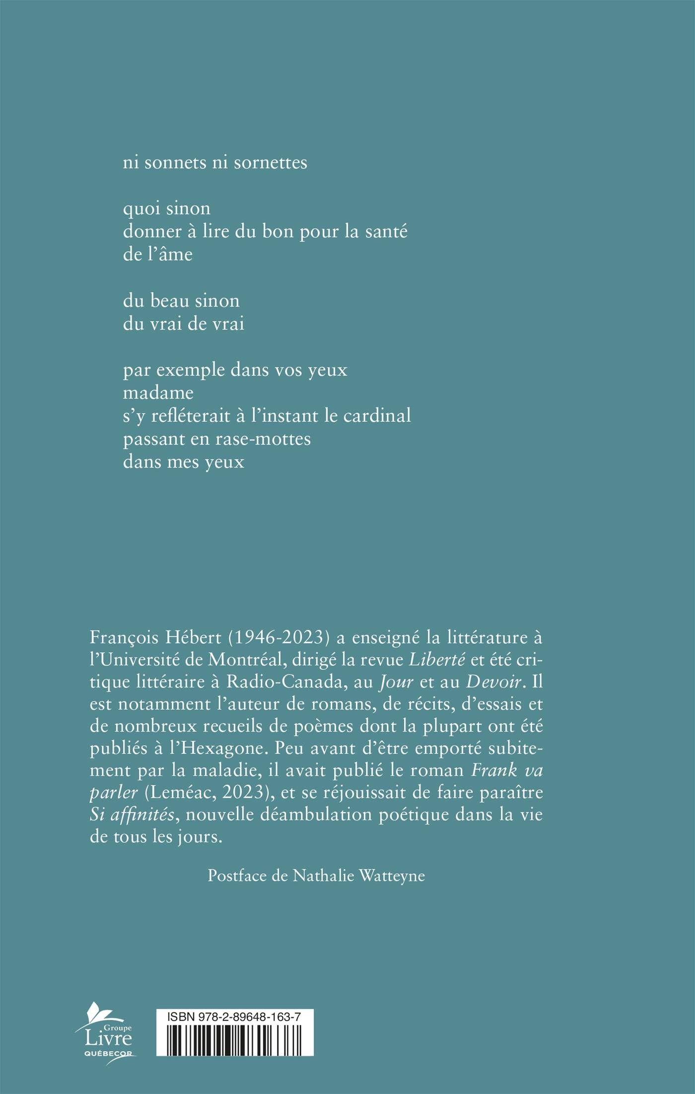 Couverture du livre de Si affinités - papier format