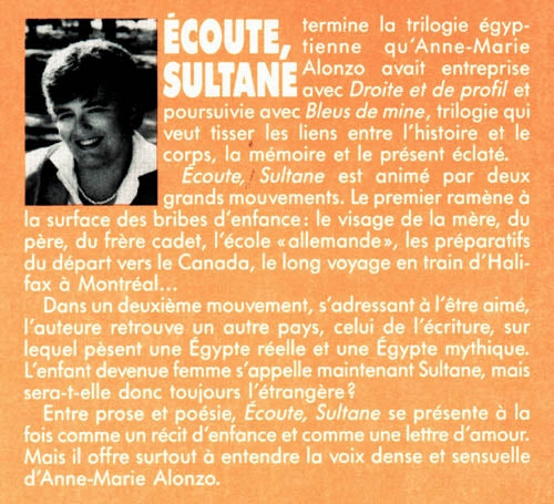 Couverture du livre de Écoute, sultane - papier format
